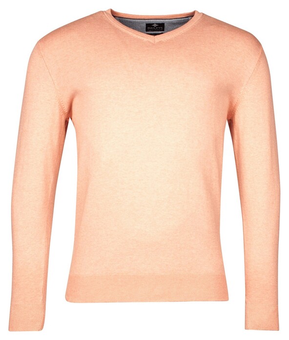 Baileys Luxury Pima Cotton V-Neck Single Knit Trui Pastel Roze