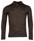 Baileys Merino Blend Pullover Polo Collar Buttons Single Knit Trui Dark Brown