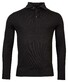 Baileys Merino Blend Pullover Polo Collar Buttons Single Knit Trui Zwart