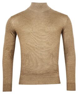 Baileys Merino High Turtleneck Single Knit Pullover Dark Sand