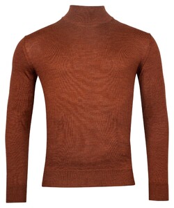 Baileys Merino High Turtleneck Single Knit Trui Stone Red