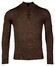 Baileys Merino Wool Half Zip Single Knit Trui Dark Brown
