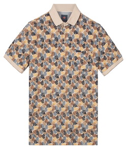 Baileys Multi Leaves Pattern Piqué Polo Caramel