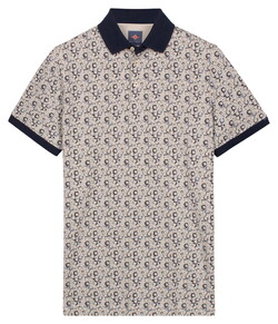 Baileys Multi Open Squares Piqué Polo Midden Grijs
