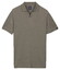 Baileys No-Button Closure Two-Tone Oxford Piqué Polo Stone Grey