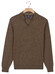 Baileys No Button Polo Collar Single Knit Trui Donker Taupe