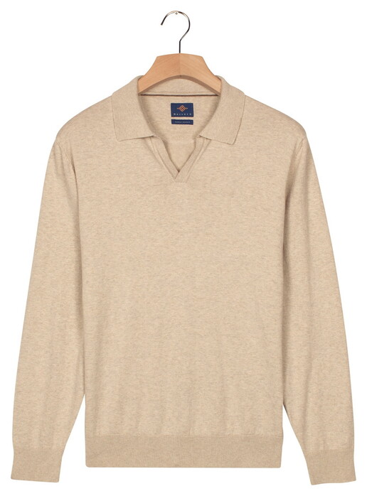 Baileys No Button Polo Collar Single Knit Trui Kitt
