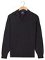 Baileys No Button Polo Collar Single Knit Trui Navy