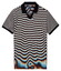 Baileys No Buttons V-Neck Small Yarn Dyed Stripe Polo Navy