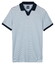 Baileys No Buttons V-Neck Small Yarn Dyed Stripe Polo Soft Blue