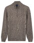 Baileys Part Cable Knit Pattern Half Zip Pullover Steel Grey