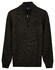 Baileys Part Cable Knit Pattern Half Zip Trui Donker Groen