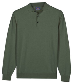 Baileys Pima Cotton Polo Pullover Placket Buttons Thyme Green