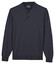 Baileys Pima Cotton Polo Pullover Placket Buttons Trui Dark Blue