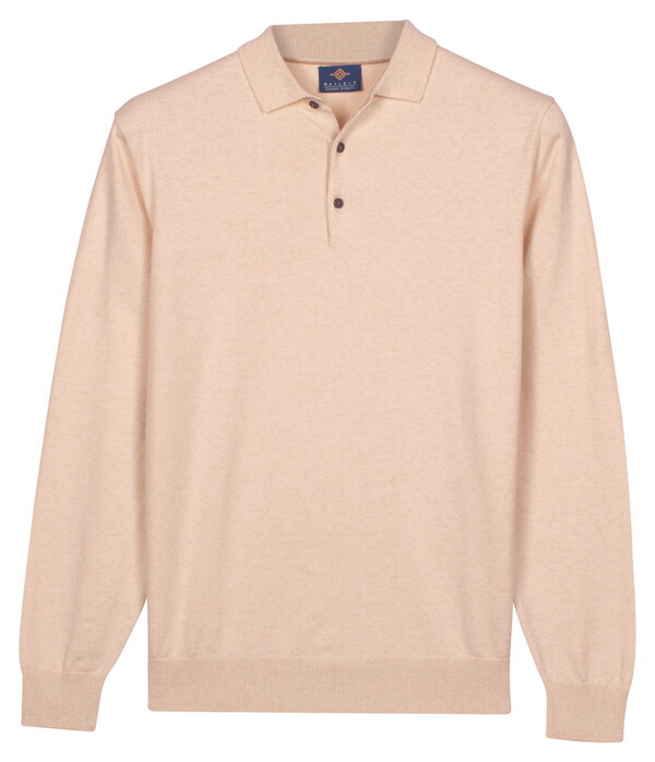 Baileys Pima Cotton Polo Pullover Placket Buttons Trui Shell