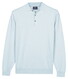 Baileys Pima Cotton Polo Pullover Placket Buttons Trui Soft Blue
