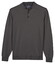 Baileys Pima Cotton Polo Pullover Placket Buttons Trui Stone Grey