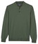 Baileys Pima Cotton Polo Pullover Placket Buttons Trui Thyme Green