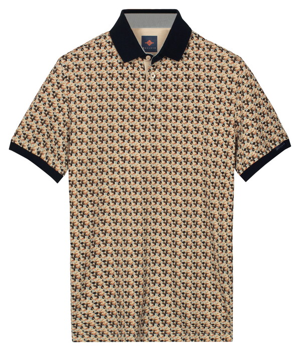 Baileys Piqué Allover Graphic Shapes Polo Dusty Rose