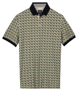 Baileys Piqué Allover Graphic Shapes Polo Misty Green