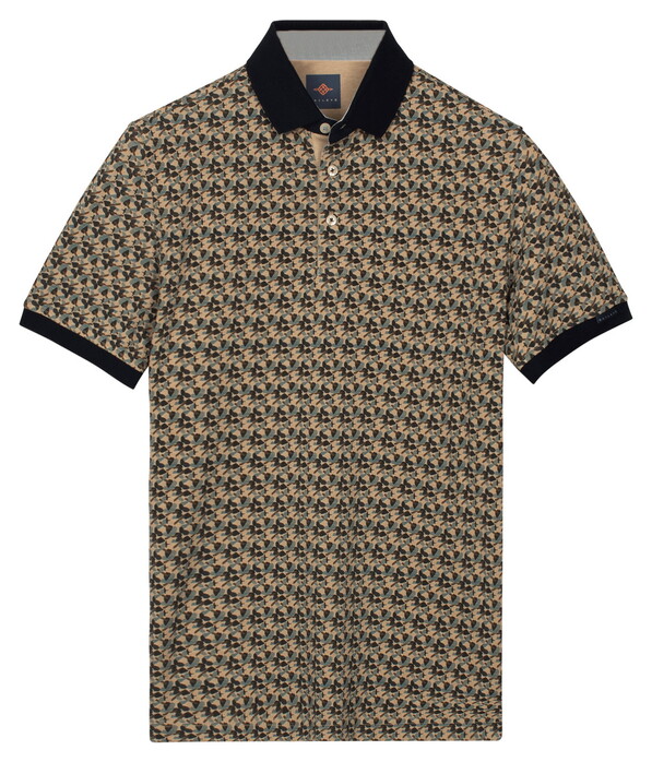 Baileys Piqué Allover Graphic Shapes Polo Sky Blue