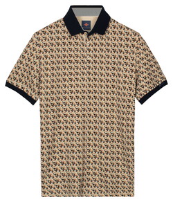 Baileys Piqué Allover Graphic Shapes Poloshirt Dusty Rose