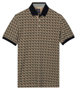 Baileys Piqué Allover Graphic Shapes Poloshirt Sky Blue