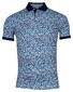 Baileys Piqué Allover Pattern Small Fantasy Rocks Pattern Polo Delft Blue