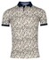 Baileys Piqué Allover Pattern Small Fantasy Rocks Pattern Polo Donker Zand