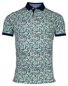 Baileys Piqué Allover Pattern Small Fantasy Rocks Pattern Polo Pastel Groen
