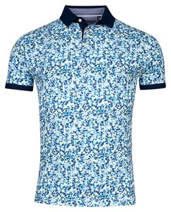 Baileys Piqué Allover Pattern Small Fantasy Rocks Pattern Polo Pastel Lime