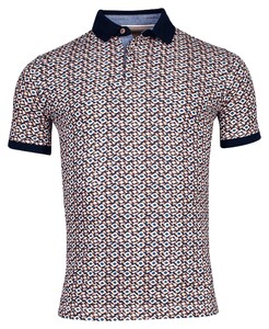 Baileys Piqué Diagonal Open Squares Fantasy Polo Red Earth