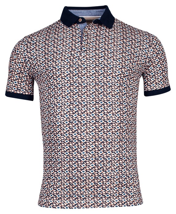 Baileys Piqué Diagonal Open Squares Fantasy Polo Red Earth