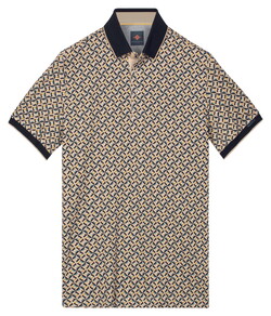 Baileys Piqué Multicolor Mosiac Poloshirt Corn Yellow