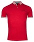 Baileys Piqué Zipper Breast Pocket Subtle Contrast Polo Dark Cerise