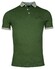 Baileys Piqué Zipper Breast Pocket Subtle Contrast Polo Donker Groen