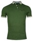 Baileys Piqué Zipper Breast Pocket Subtle Contrast Polo Donker Groen