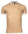 Baileys Piqué Zipper Breast Pocket Subtle Contrast Polo Donker Zand