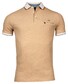 Baileys Piqué Zipper Breast Pocket Subtle Contrast Polo Donker Zand