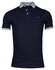 Baileys Piqué Zipper Breast Pocket Subtle Contrast Polo Navy