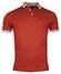 Baileys Piqué Zipper Breast Pocket Subtle Contrast Polo Red Earth