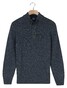 Baileys Placket Buttons Single Knit Multicolor Pullover Dark Denim Blue