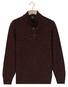 Baileys Placket Buttons Single Knit Multicolor Trui Dark Mauve
