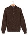 Baileys Placket Buttons Single Knit Multicolor Trui Donker Bruin