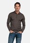 Baileys Polo Collar Placket Buttons Merino Wool Trui Donker Taupe