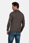 Baileys Polo Collar Placket Buttons Merino Wool Trui Donker Taupe