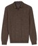 Baileys Polo Collar Placket Buttons Merino Wool Trui Donker Taupe