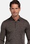 Baileys Polo Collar Placket Buttons Merino Wool Trui Donker Taupe