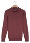 Baileys Polo Collar Placket Buttons Merino Wool Trui Mauve