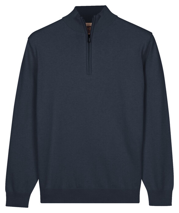 Baileys Polo Pullover Solid Color Pima Cotton Trui Dark Denim Blue